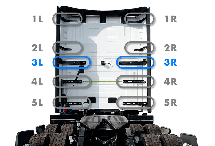 Lower Wind Cab Fairing Support Brackets Set 3L 3R 2025 2026 Volvo VNL New