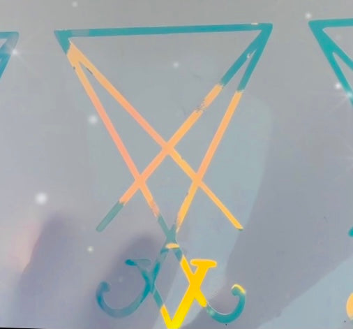 Lucifer Iridescent Car Decal Pack Of Three