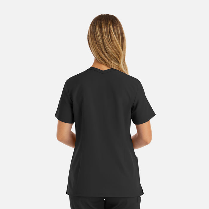 Maevn Momentum Ladies Double V-Neck Scrub Top