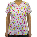 Maevn Prints Scrub Top - Hello Summer