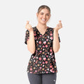 Maevn Prints Scrub Top - Love Notes