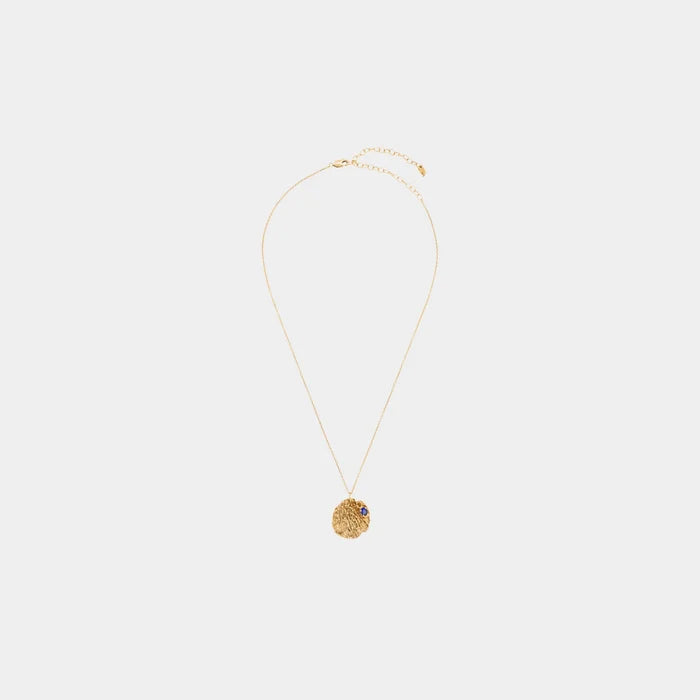 Loveness Lee Maitake Sapphire Medallion Necklace, Gold,  Far