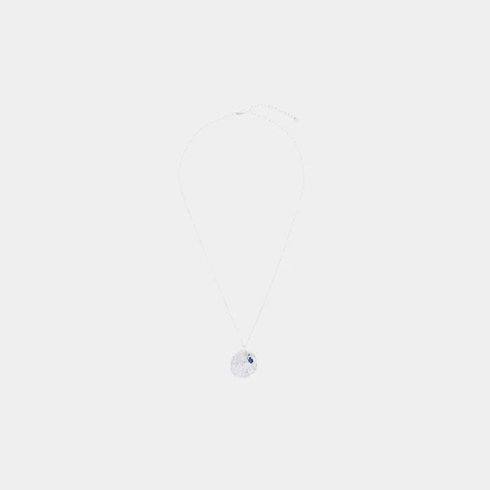Loveness Lee Maitake Sapphire Medallion Necklace, Silver,  Far