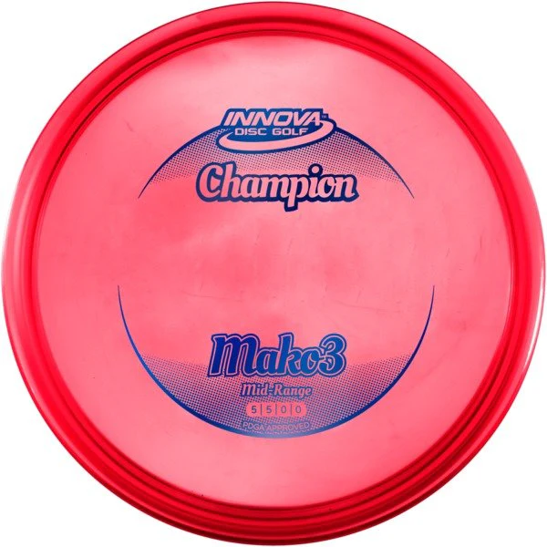Pink disc golf disc with 'Innova Disc Golf' branding on a white background