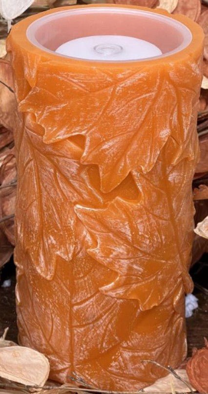 Maple Leaves Fountain Candle w Remote