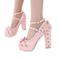 Mary Janes Pink Platform Heels
