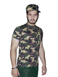 Men Army T-Shirt Camouflage - thefancydress.co.uk