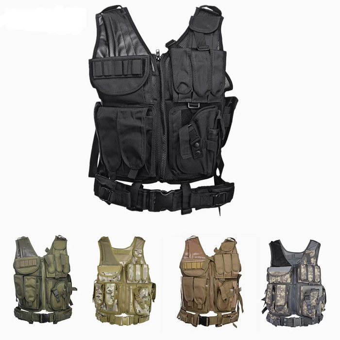 Men Military Tactical Vest Paintball Camouflage Hunting - BlueArtDecor