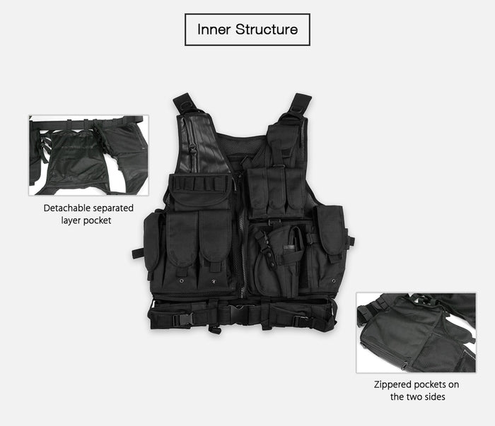 Men Military Tactical Vest Paintball Camouflage Hunting - BlueArtDecor