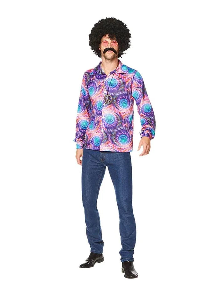 Men's 1970s Boho Shirt - thefancydress.co.uk