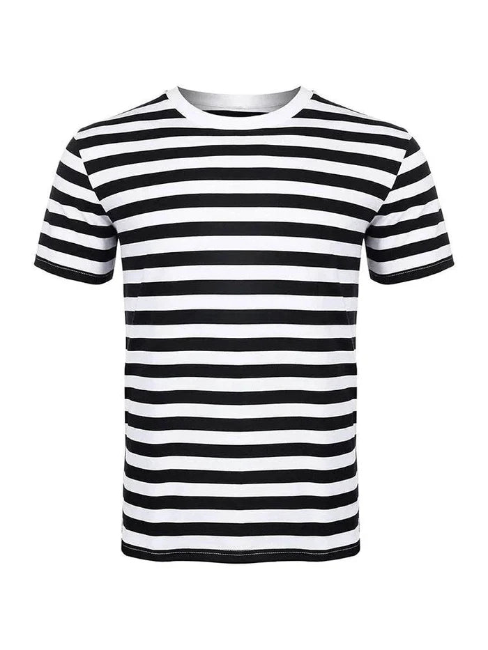 Men's 4Pcs Robber Costume Set– Striped Burglar Costume for Adults - thefancydress.co.uk