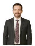 Men's Black & Hot Pink Love Text Tie