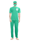 Men's Doctor's Scrubs Surgeon Costume 4-Piece Set
tefancydress