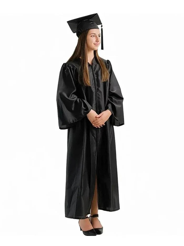 Men's Graduation Gown with Mortarboard Cap - thefancydress.co.uk