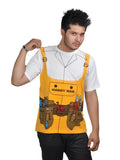 Men's Handy Man Yellow Printed T-Shirt - thefancydress.co.uk