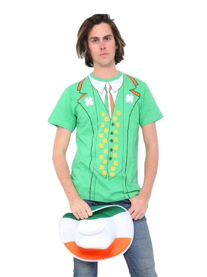Men's Irish Printed T-Shirt - thefancydress.co.uk
