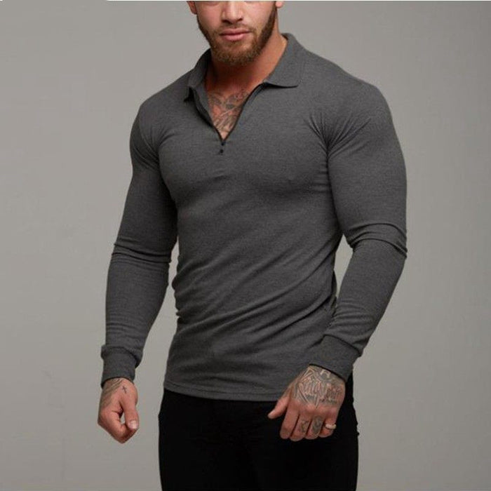 Men’s Long-Sleeve Polo Shirt – Stylish & Versatile Classic