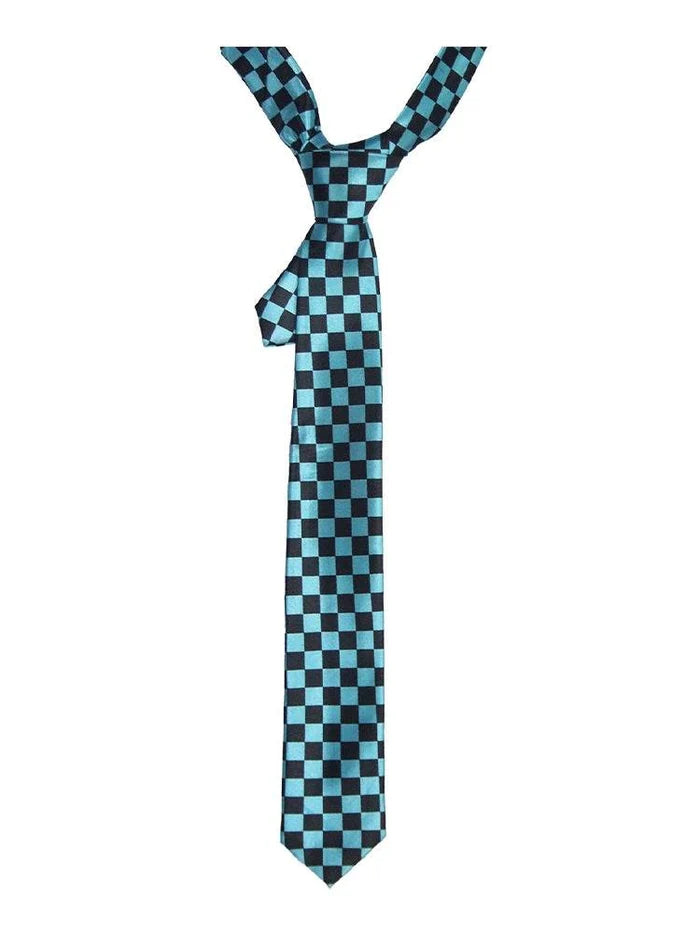 Men's Luxury Formal Checkered Neck Tie - thefancydress.co.uk