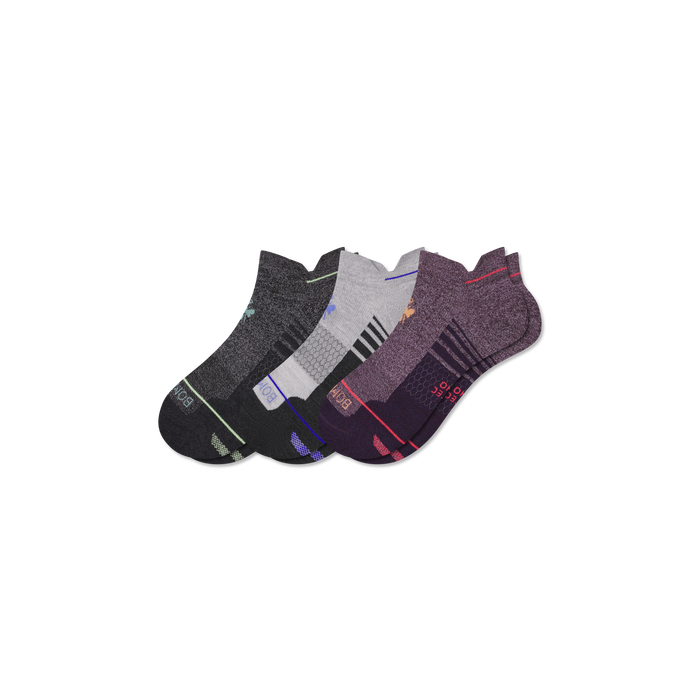 Men's Merino Wool Blend Run Ankle Sock 3-Pack