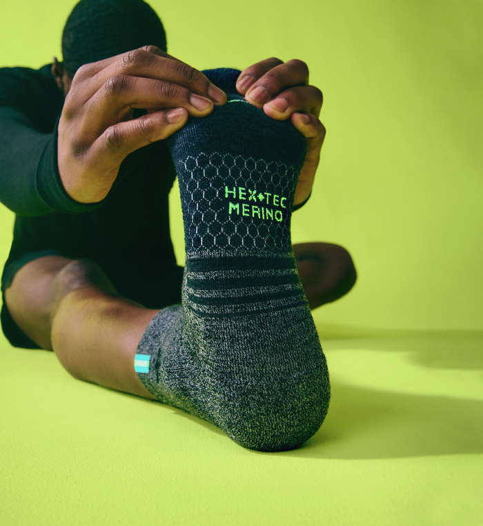 Men's Merino Wool Blend Run Calf Socks