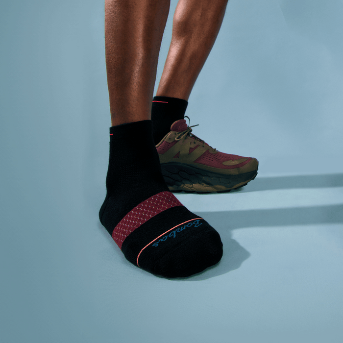 Men's Merino Wool Blend Run Quarter Socks