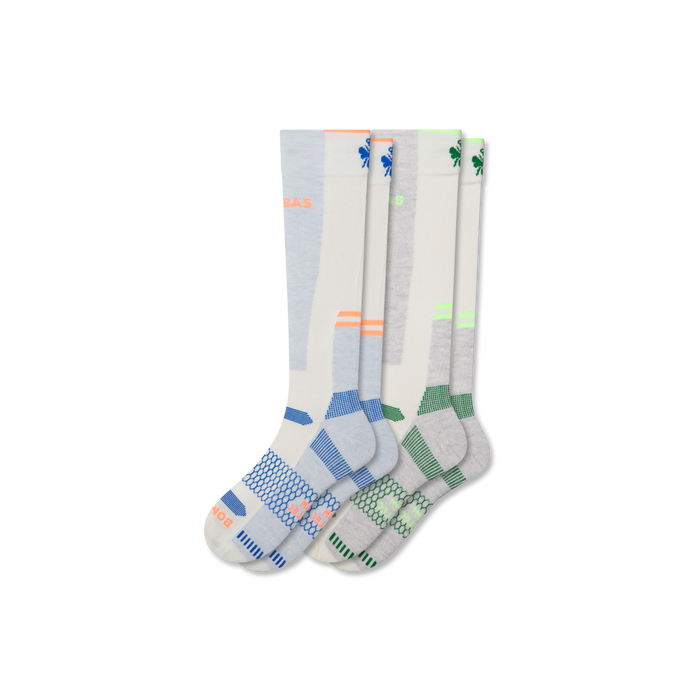 Men's Mid-Cushion Merino Wool Blend Ski & Snowboard Sock 2-Pack