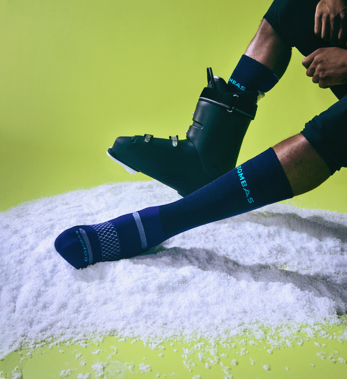 Men's Mid-Cushion Merino Wool Blend Ski & Snowboard Sock 2-Pack