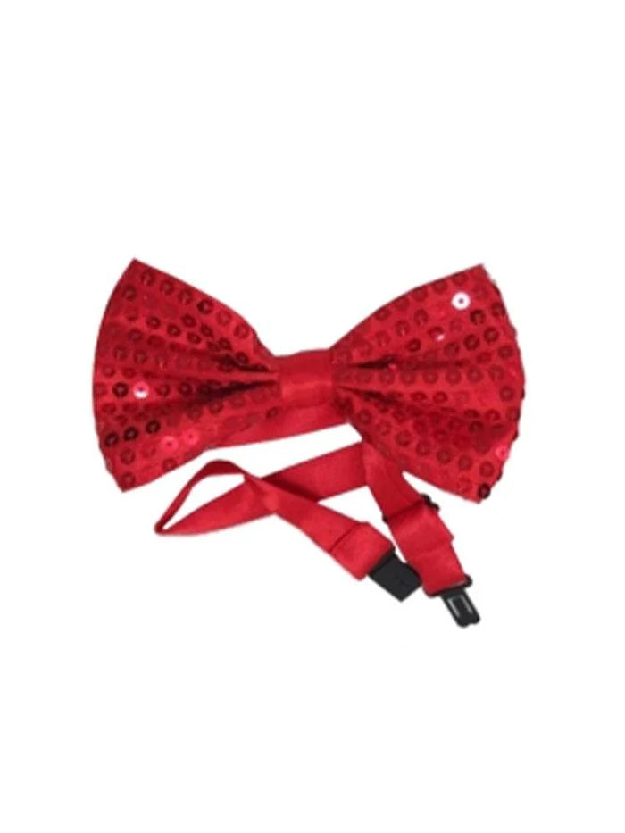 Men's Sequin Wedding Festive Party Accessories Bow Tie -Adjustable Length Bowtie - thefancydress.co.uk