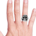 Men's Stainless Steel Motorcycle Skull Ring