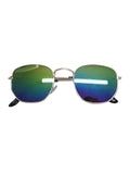 Men's Stylish Gold Frame Glasses - thefancydress.co.uk