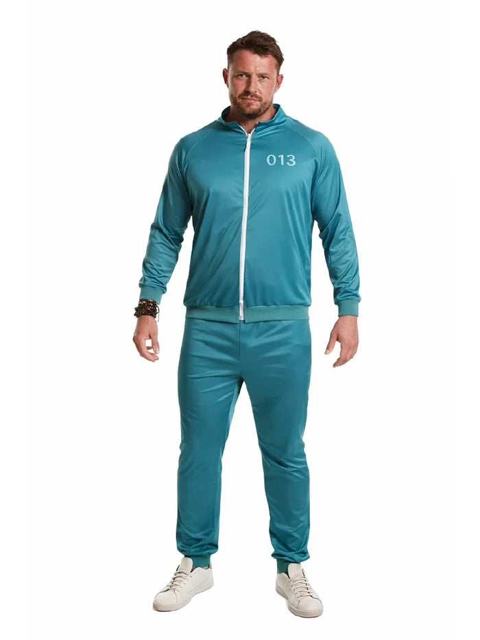 Men's Teal Green 013 Game Player Costume