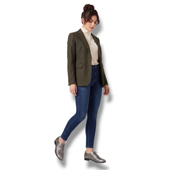 Metallic Gray Leather Perforated Lace Up Oxford - Female / 8.5 / Gray - Womens’ Loafers