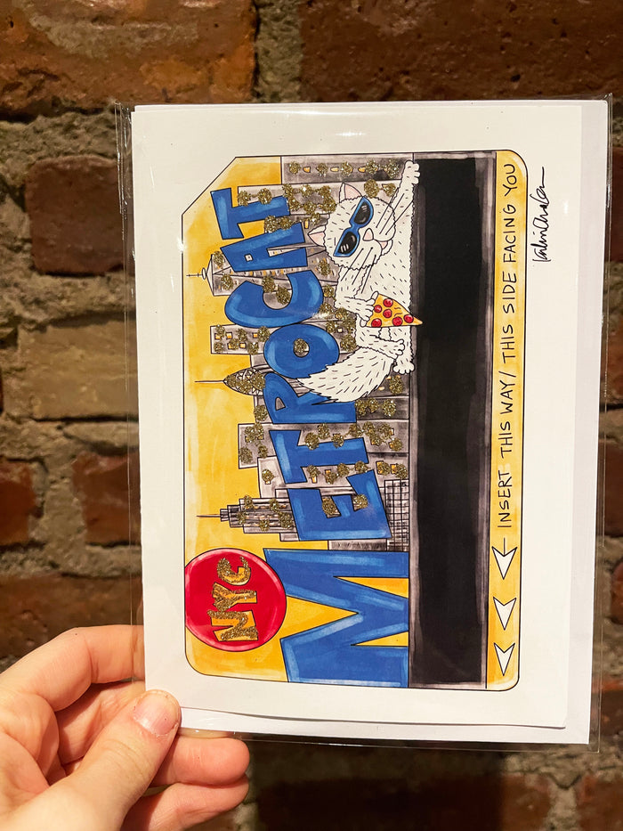 Metrocat Glitter Card