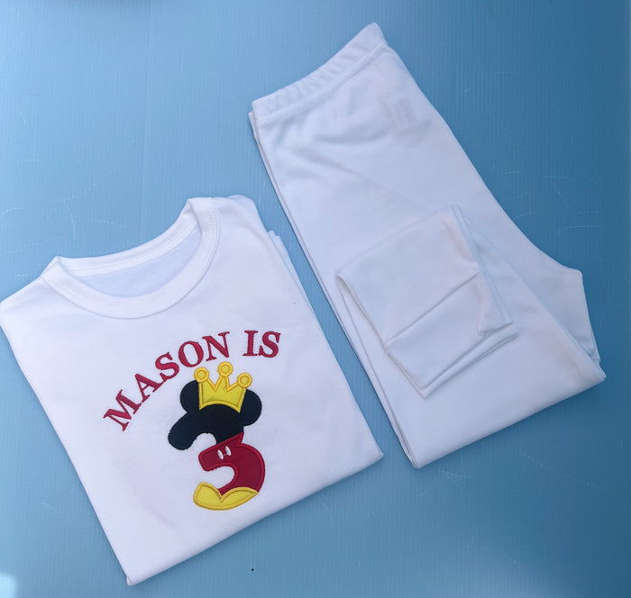 Mickey Inspired Birthday Pyjamas