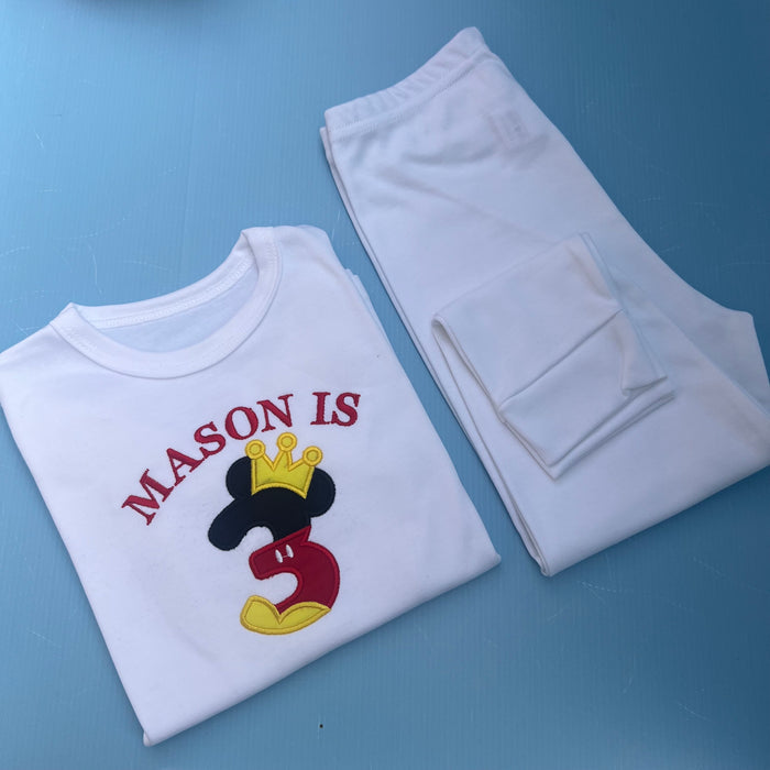 Mickey Inspired Birthday Pyjamas