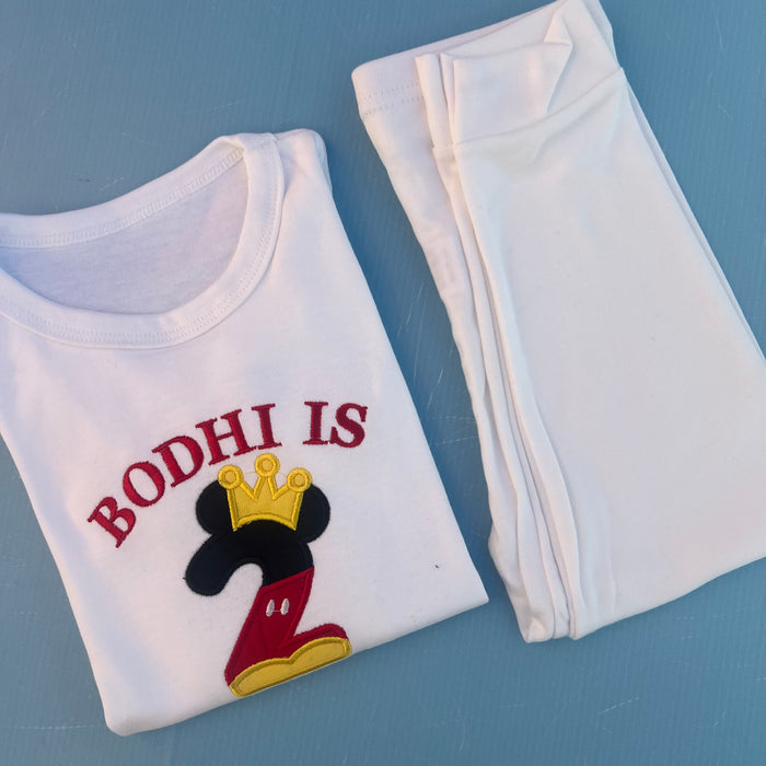Mickey Inspired Birthday Pyjamas