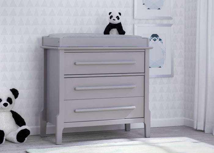 Serta Mid-Century Classic 3 Drawer Dresser Grey (026), Hangtag a0a