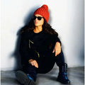 Mid Length Pockets Hooded Knit Jacket Coat