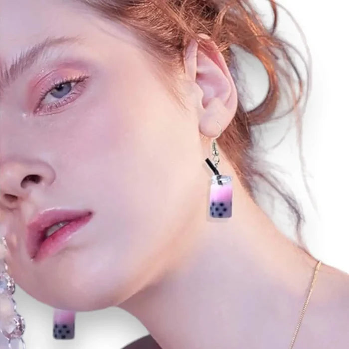 Milk Tea Drop Earrings