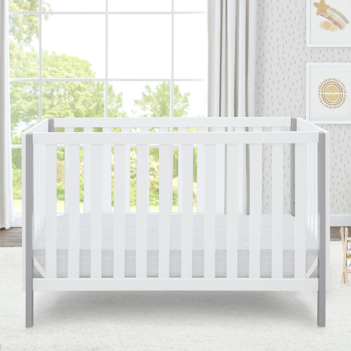 Milo 3-in-1 Convertible Crib Bianca White with Grey (166)