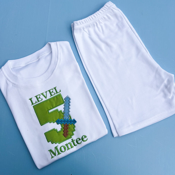 Minecraft Inspired Birthday Pyjamas