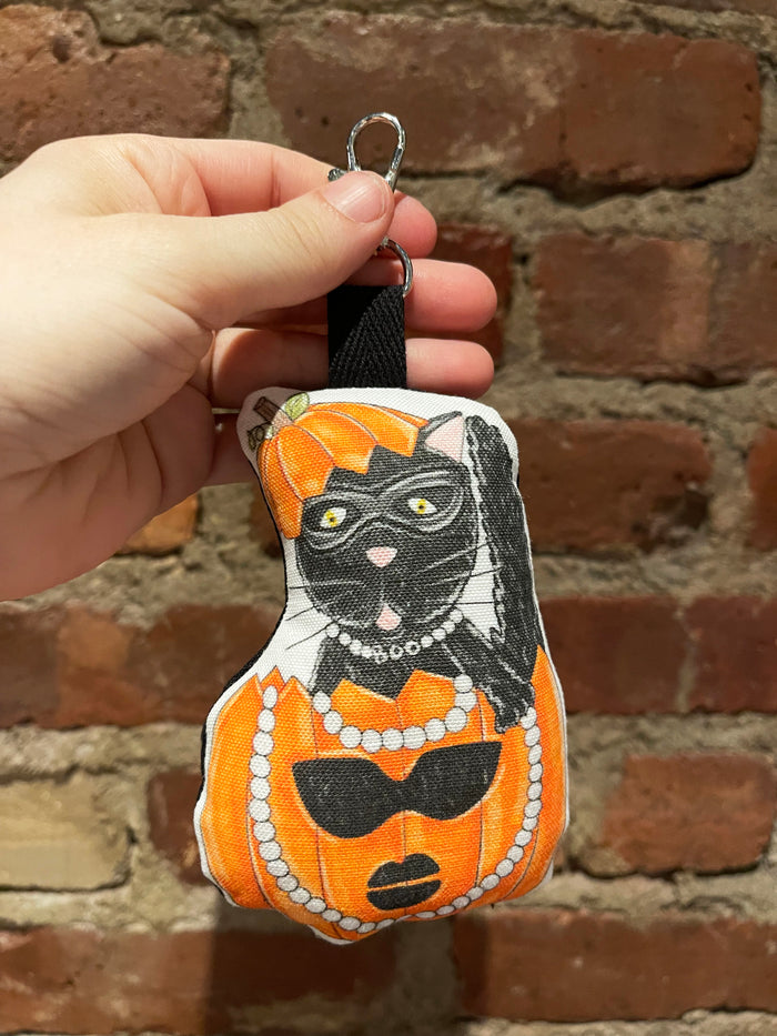 Mini Pumpkin Cat Bag Charm