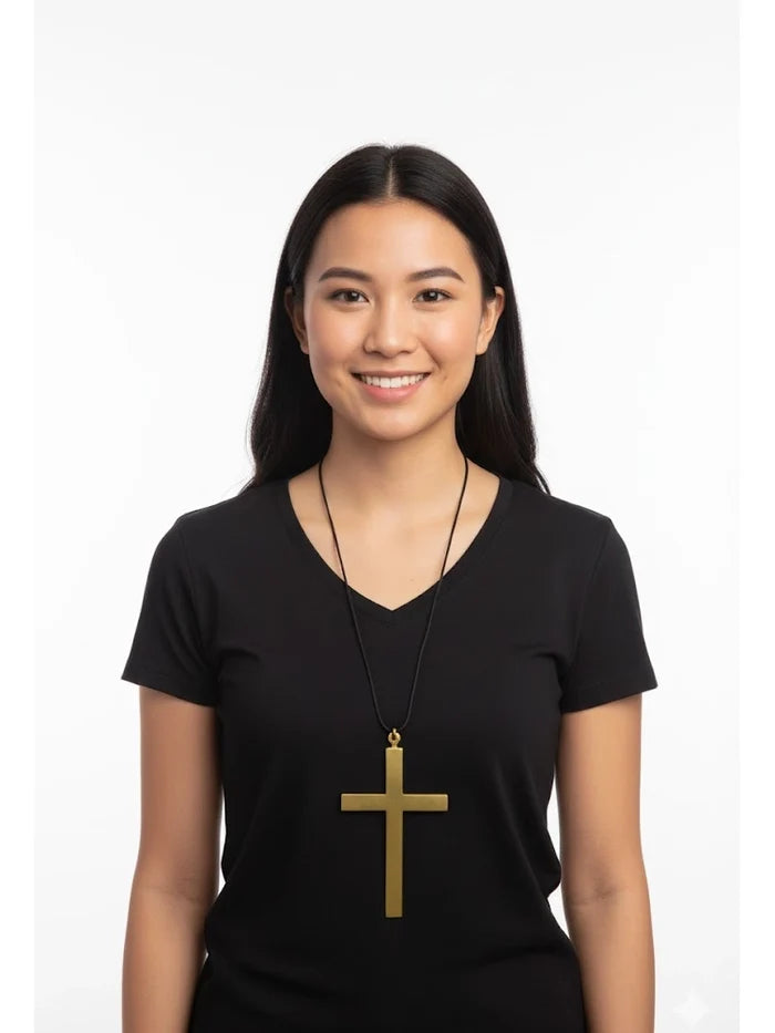 Monks Cross Golden Necklace