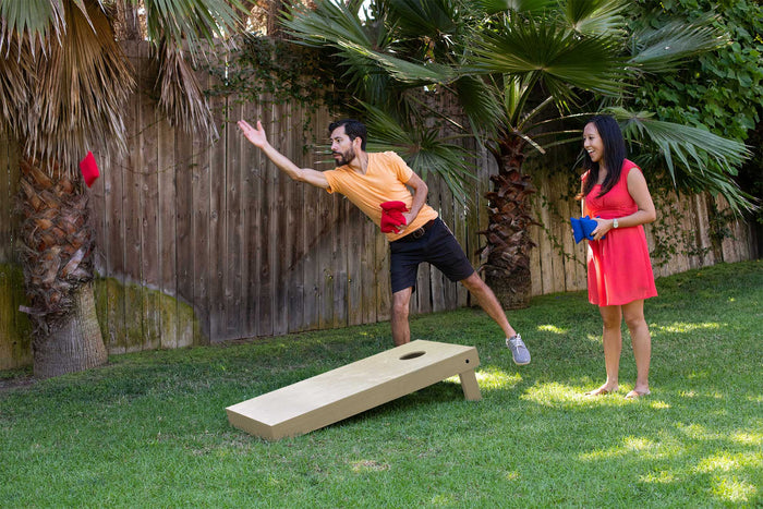 Morocco Flag Cornhole Set - Black Wood