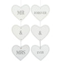 mr and mrs forever and ever wooden hanging heart wedding decoration sign