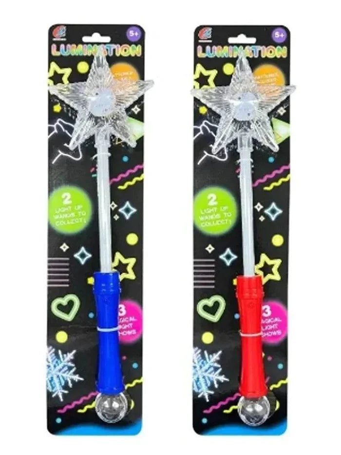 Multicolour Star Shape Light Up Wand - thefancydress.co.uk