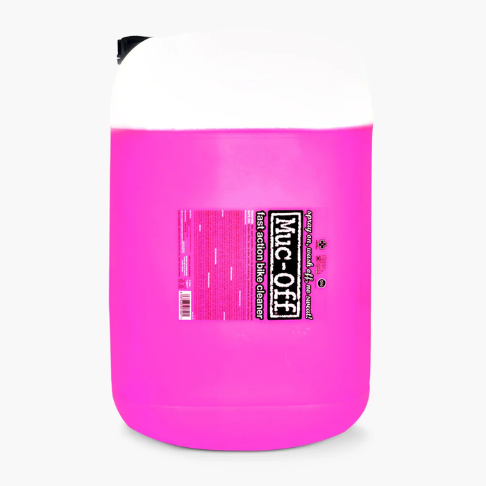 Pink container with Muc-Off logo on a white background