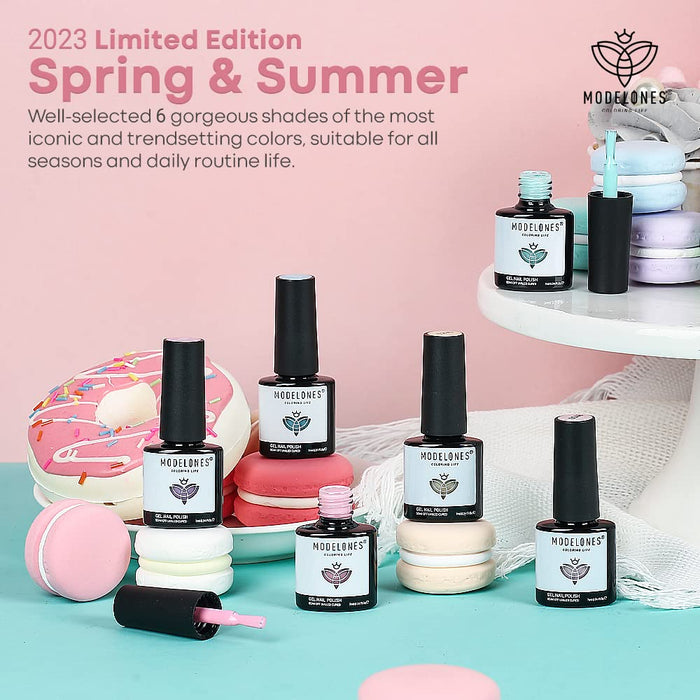 New Romantics- 6 Shades Gel Nail Polish Set 7ml Gel Polish Set MODELONES #new-romantics