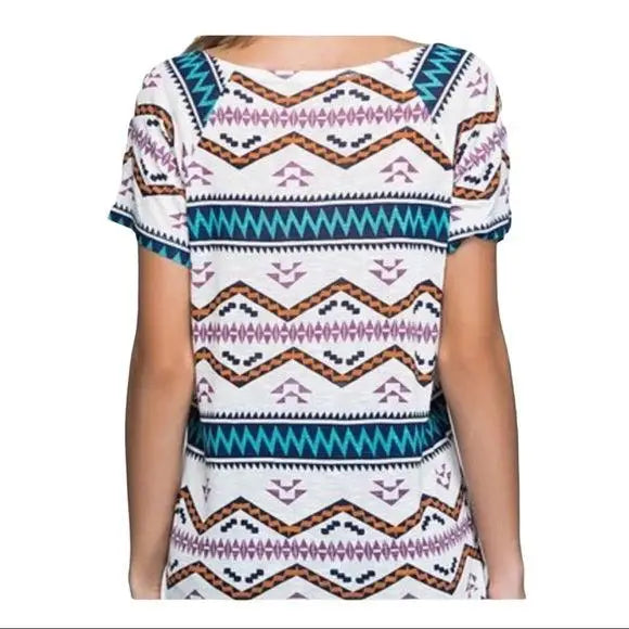 NEW Southwest Short Sleeve Tassels Top Size Large - Wild Time Fashion