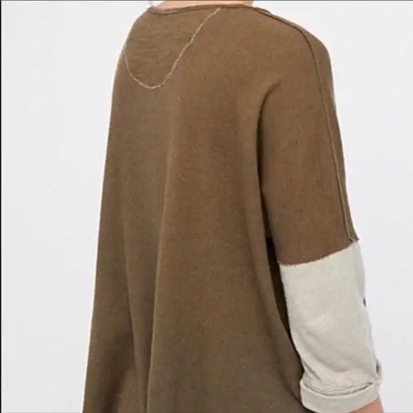 NEW Two Tone Pull Over Top by Free People Medium - Wild Time Fashion